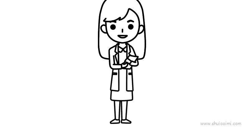 抗疫护士儿童画怎么画 抗疫护士简笔画图片大全
