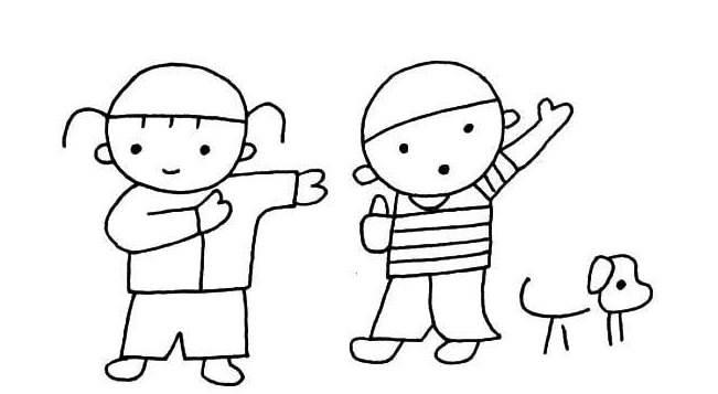 小人简笔画一男一女 小人简笔画一男一女可爱