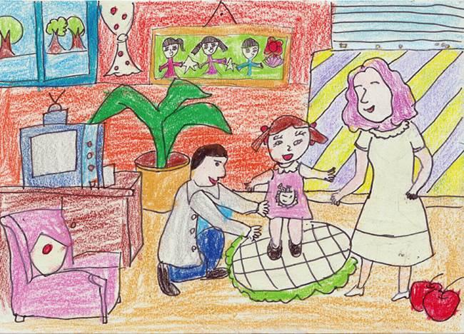 我爱我家简笔画 我爱我家简笔画彩色