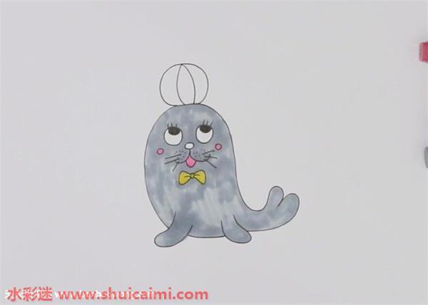 海狮怎么画 海狮简笔画漂亮卡通
