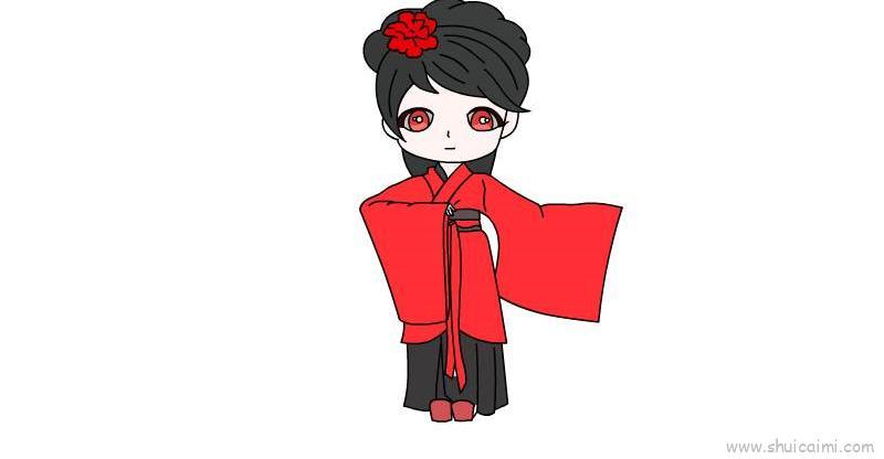 古代人物女娘娘儿童画怎么画 古代人物女娘娘简笔画好看