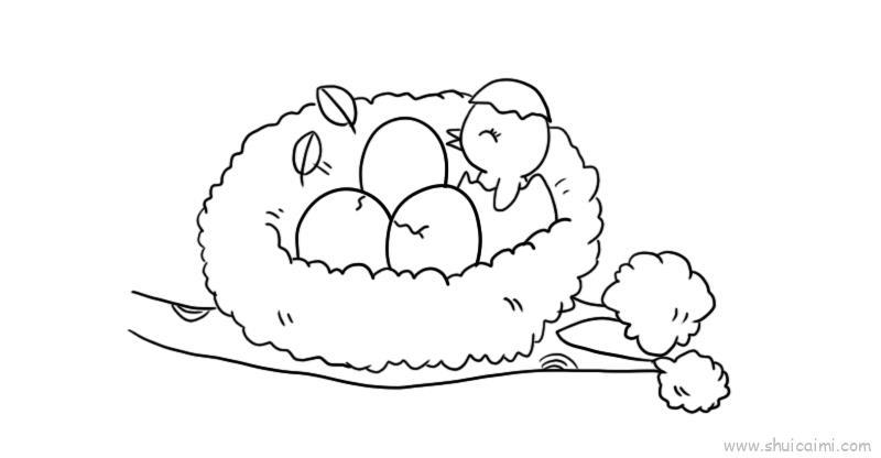 鸟窝儿童画怎么画 鸟窝简笔画顺序
