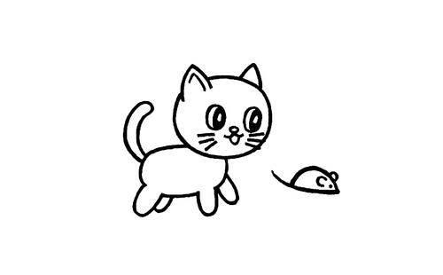 猫的简笔画 猫的简笔画可爱