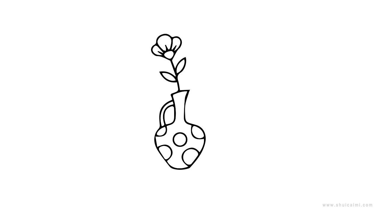 花瓶插花简笔画怎么画 花瓶插花简笔画简单