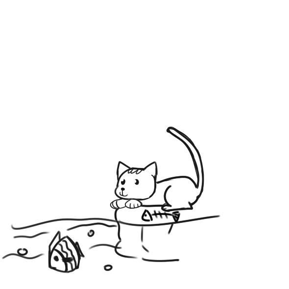 猫咪简笔画 猫咪简笔画图片