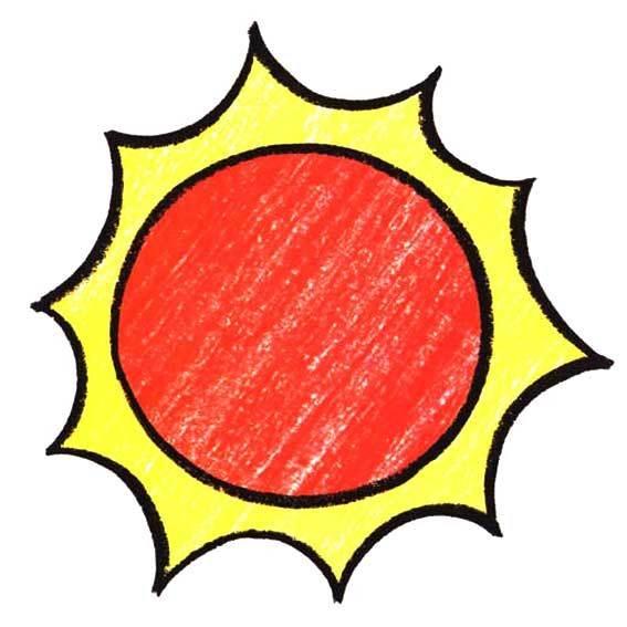 简笔画太阳 简笔画太阳涂色