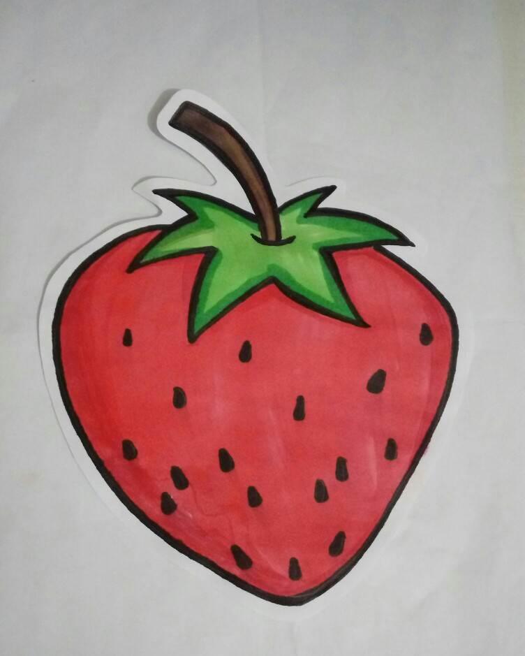 草莓简笔画图片 草莓简笔画涂色