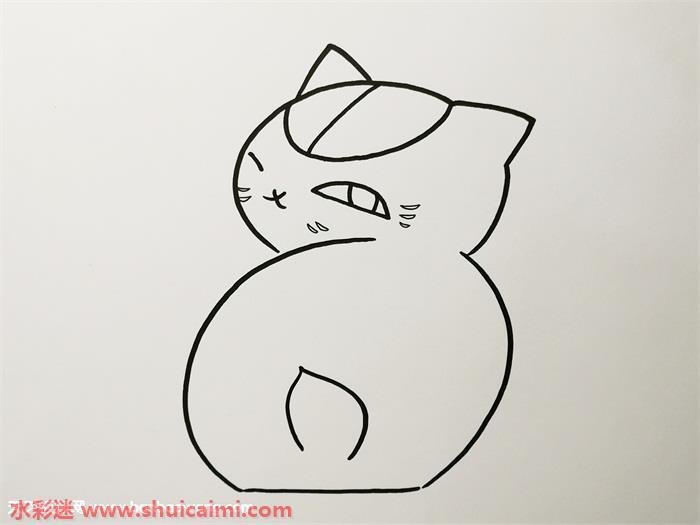 猫咪老师过程怎么画 猫咪老师过程简笔画彩色