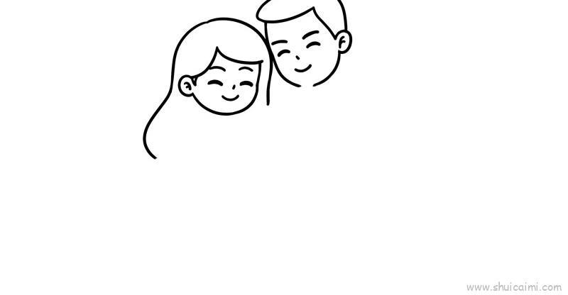四口之家儿童画怎么画 四口之家简笔画顺序
