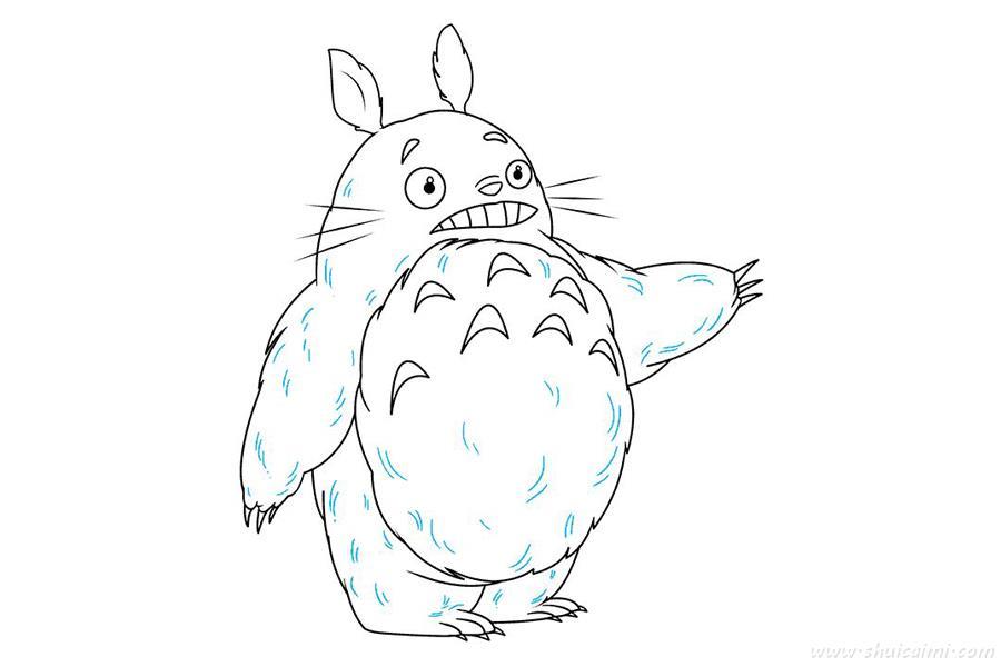 龙猫怎么画 龙猫简笔画图片大全带颜色