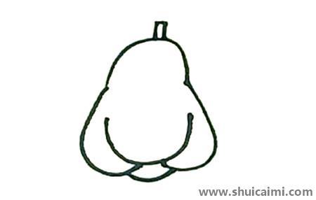 莲雾及涂色儿童简笔画