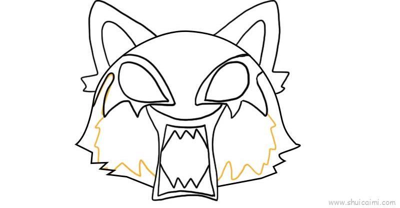 狼头儿童画怎么画 狼头简笔画步骤
