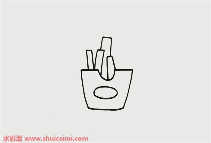 薯条怎么画 薯条简笔画步骤
