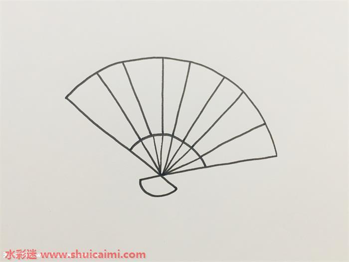 扇子简笔画怎么画画法