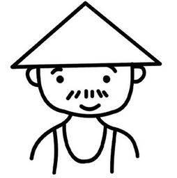 农民伯伯简笔画 农民伯伯简笔画涂色