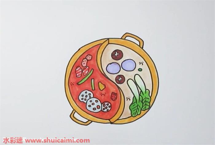 火锅怎么画 火锅简笔画图片大全带颜色