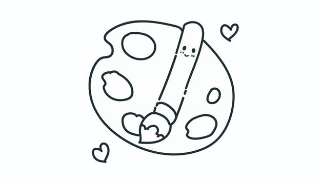 调色盘简笔画怎么画 调色盘简笔画图片