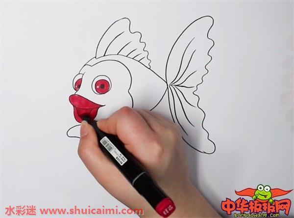 金鱼简笔画步骤图解,教你金鱼怎么画