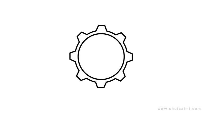 齿轮简笔画怎么画 齿轮简笔画简单