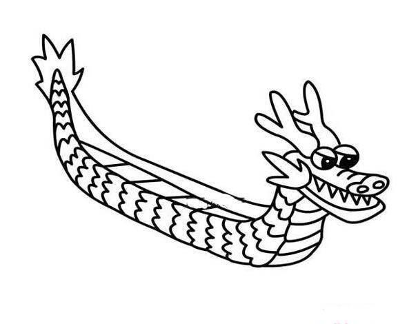 龙舟简笔画图片大全 龙舟简笔画图片大全涂色
