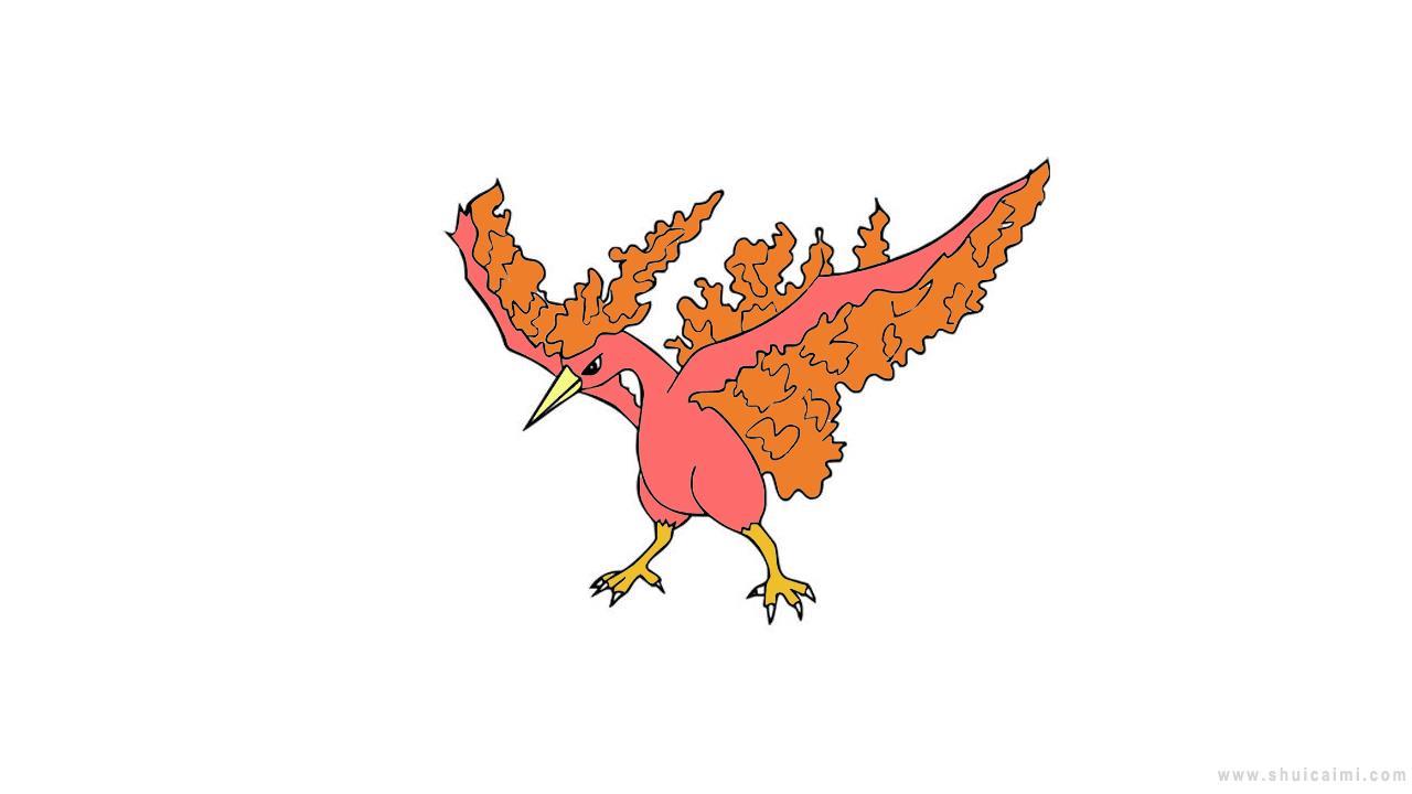 火焰鸟简笔画怎么画 火焰鸟简笔画画法
