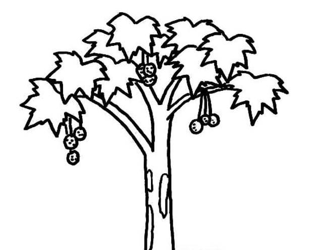果树简笔画 果树简笔画彩色