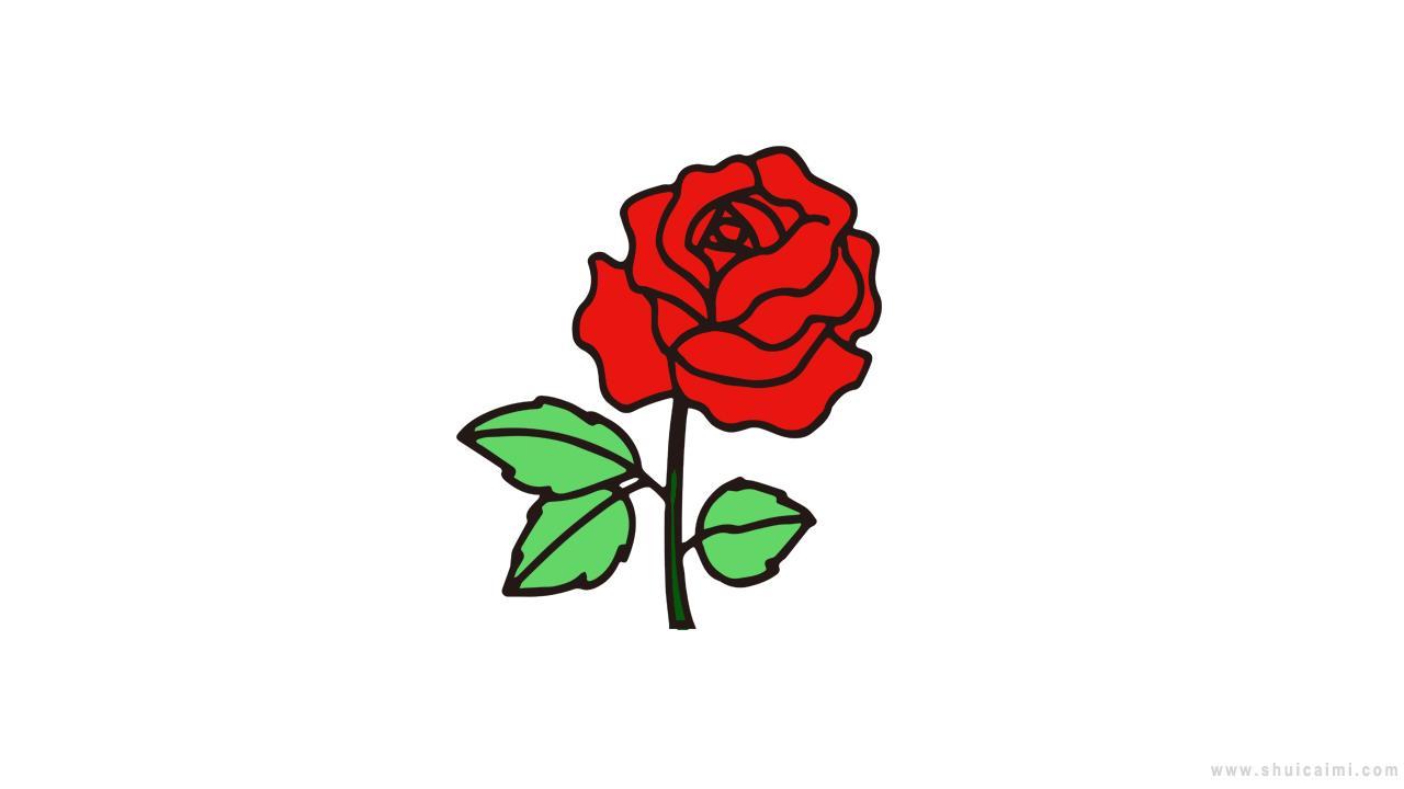 简单又好看的月季花简笔画步骤图解分享