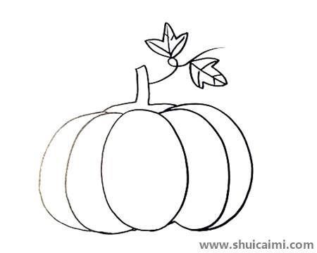 蔬菜南瓜儿童简笔画