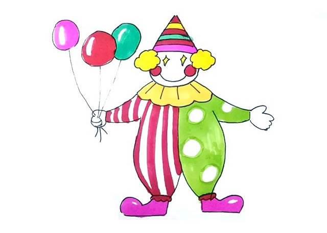 小丑简笔画 小丑简笔画可爱