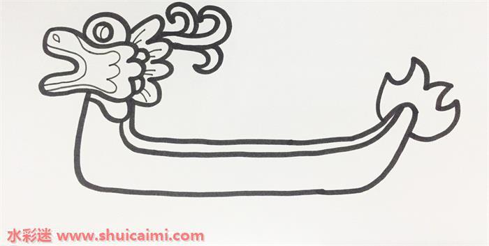 龙舟怎么画 龙舟简笔画图片大全带颜色