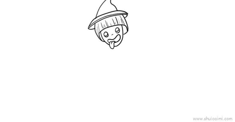 万圣节不给糖就捣蛋儿童画怎么画 万圣节不给糖就捣蛋简笔画步骤