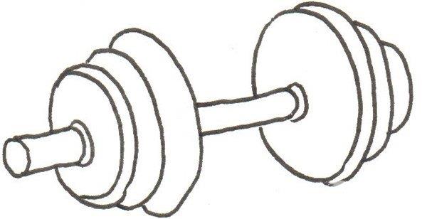 杠铃的简笔画怎么画 杠铃的简笔画图片大全