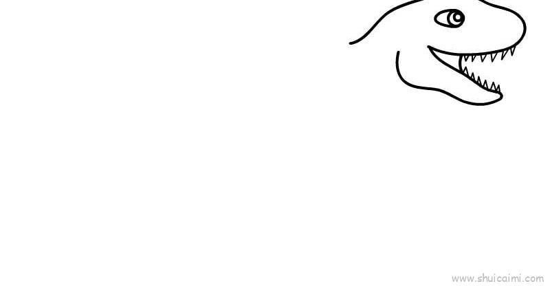 霸王龙儿童画怎么画 霸王龙简笔画图片