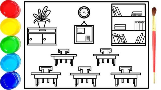 书桌简笔画 书桌简笔画简单又漂亮