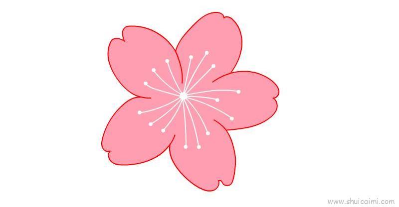 樱花儿童画怎么画 樱花简笔画顺序