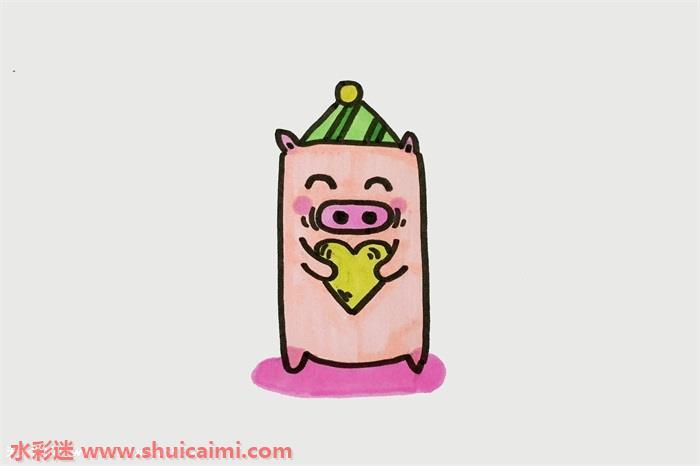 小猪可爱怎么画 小猪可爱简笔画图片彩色