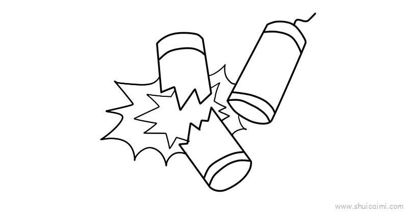 鞭炮儿童画怎么画 鞭炮简笔画步骤