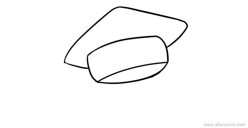 学士帽儿童画怎么画 学士帽简笔画简单