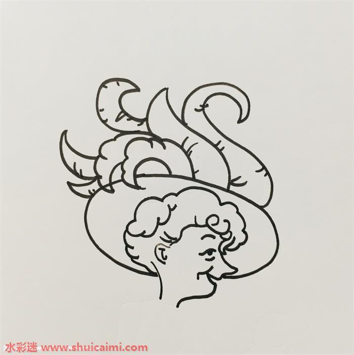 苹果树上外婆怎么画 苹果树上外婆简笔画图片大全