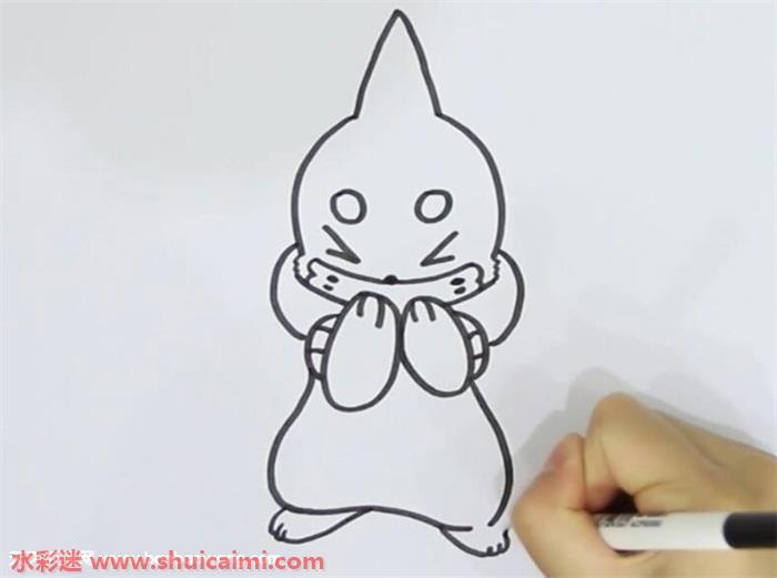 泳气鼬怎么画 泳气鼬简笔画步骤