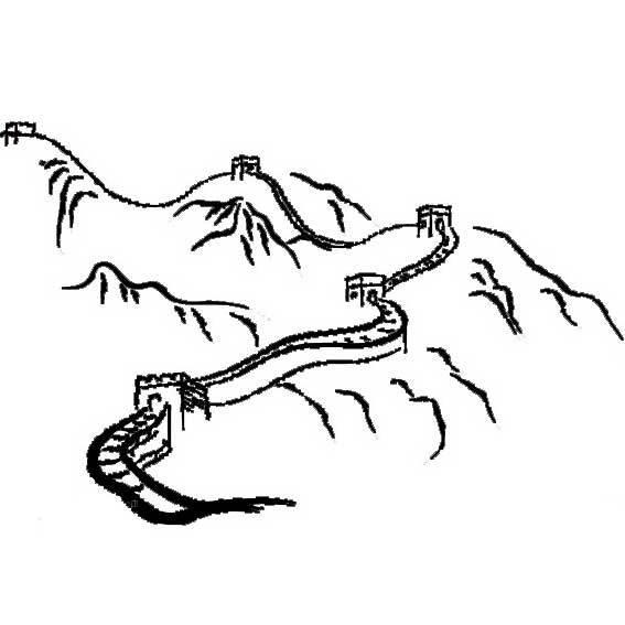 长城的简笔画 长城的简笔画带颜色