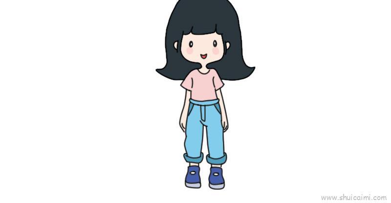 酷女孩儿童画怎么画 酷女孩简笔画画法