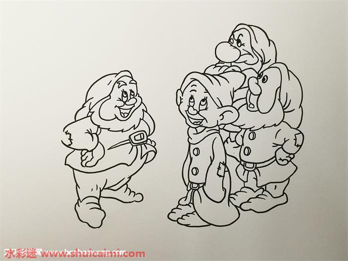 七个小矮人怎么画 七个小矮人简笔画简单易画