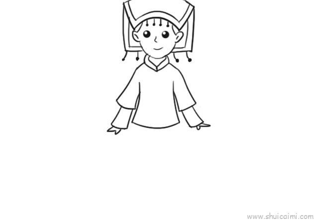 云南民族服饰儿童画怎么画 云南民族服饰简笔画简单