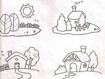 家乡简笔画 美丽的家乡简笔画