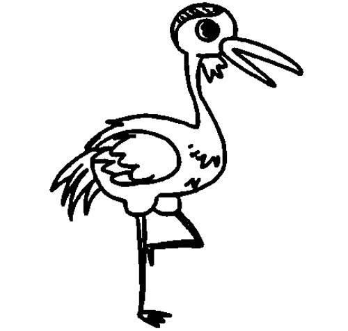 鹤简笔画图片大全 鹤简笔画图片大全可爱