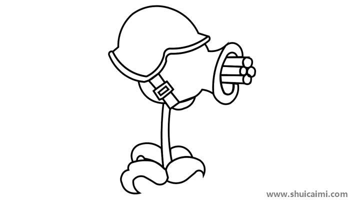 植物大战僵尸豌豆射手简笔画怎么画？