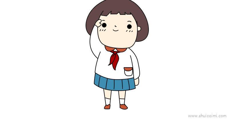 少先队员儿童画怎么画 少先队员简笔画好看