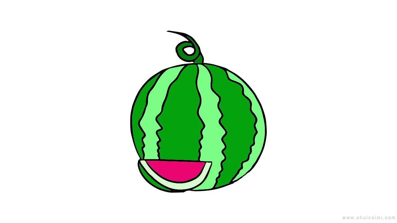 西瓜皮简笔画怎么画 西瓜皮简笔画画法