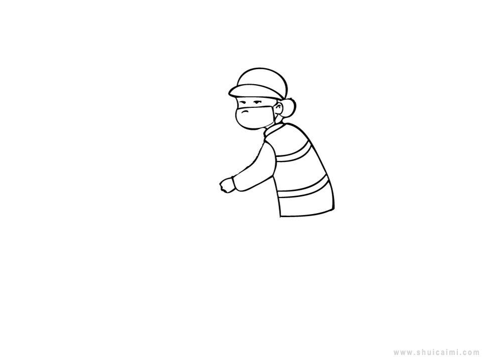 环卫工人简笔画怎么画 环卫工人简笔画图片